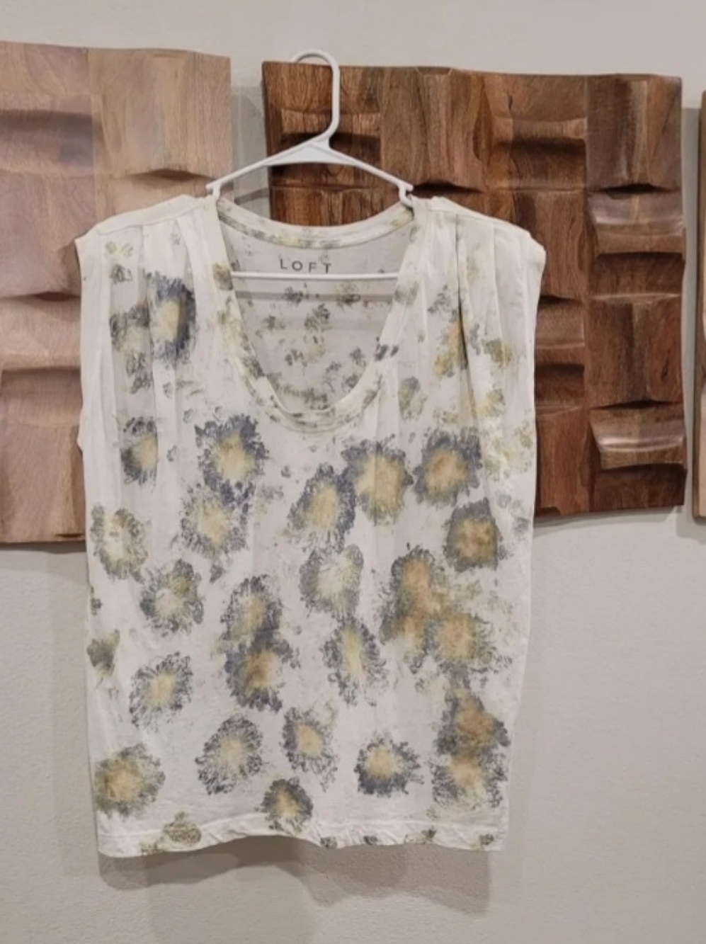 Loft Top 100% Cotton Flower Boho Botanical Handmade Eco Earth Friendly Gift